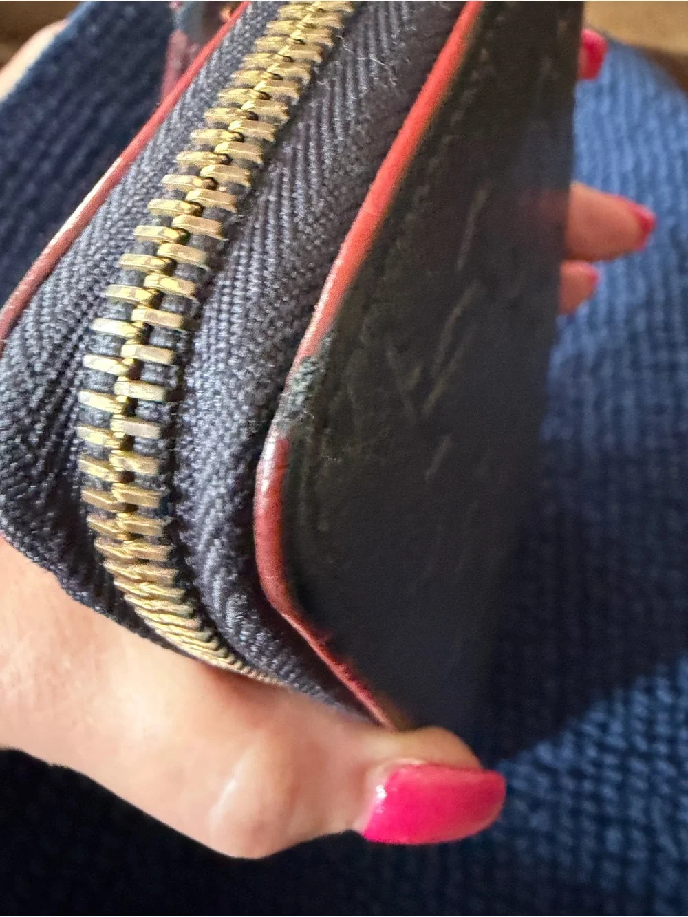 Louis Vuitton Navy Blue Empreinte (Embossed) Monogram Long Zippy Wallet